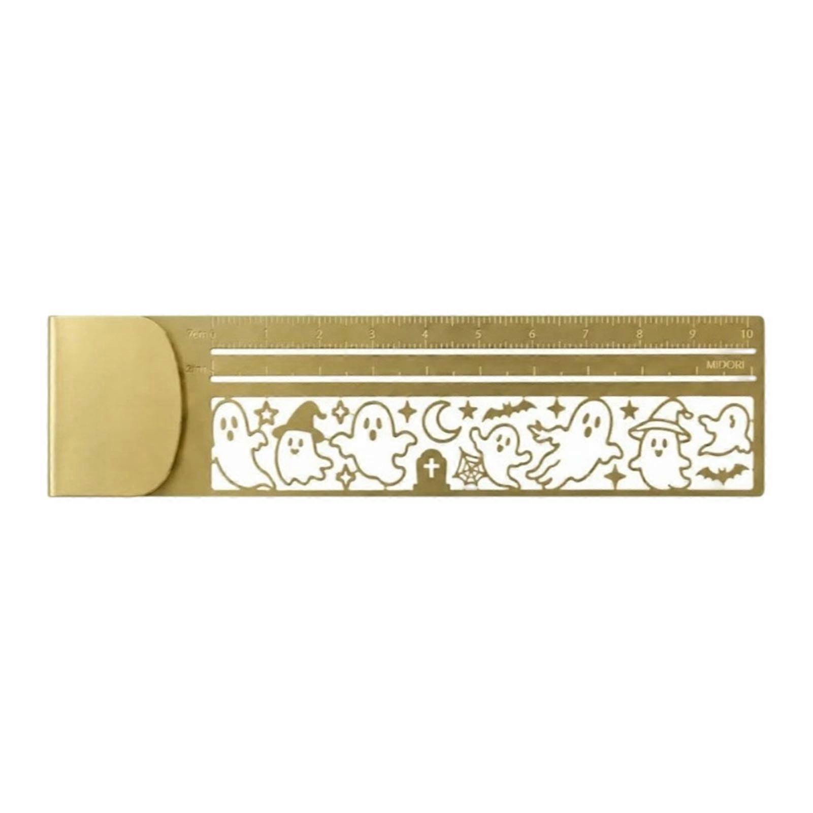 Multi-functional Bookmark Ruler - Hollow Design Iron Measuring Tool for Reading