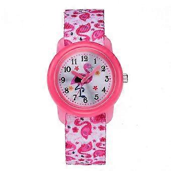 1 stk. tegneserie kvartsklokke flamingo-design klokke vanntett armbåndsur festival gaveklokke til fest daglig klasse