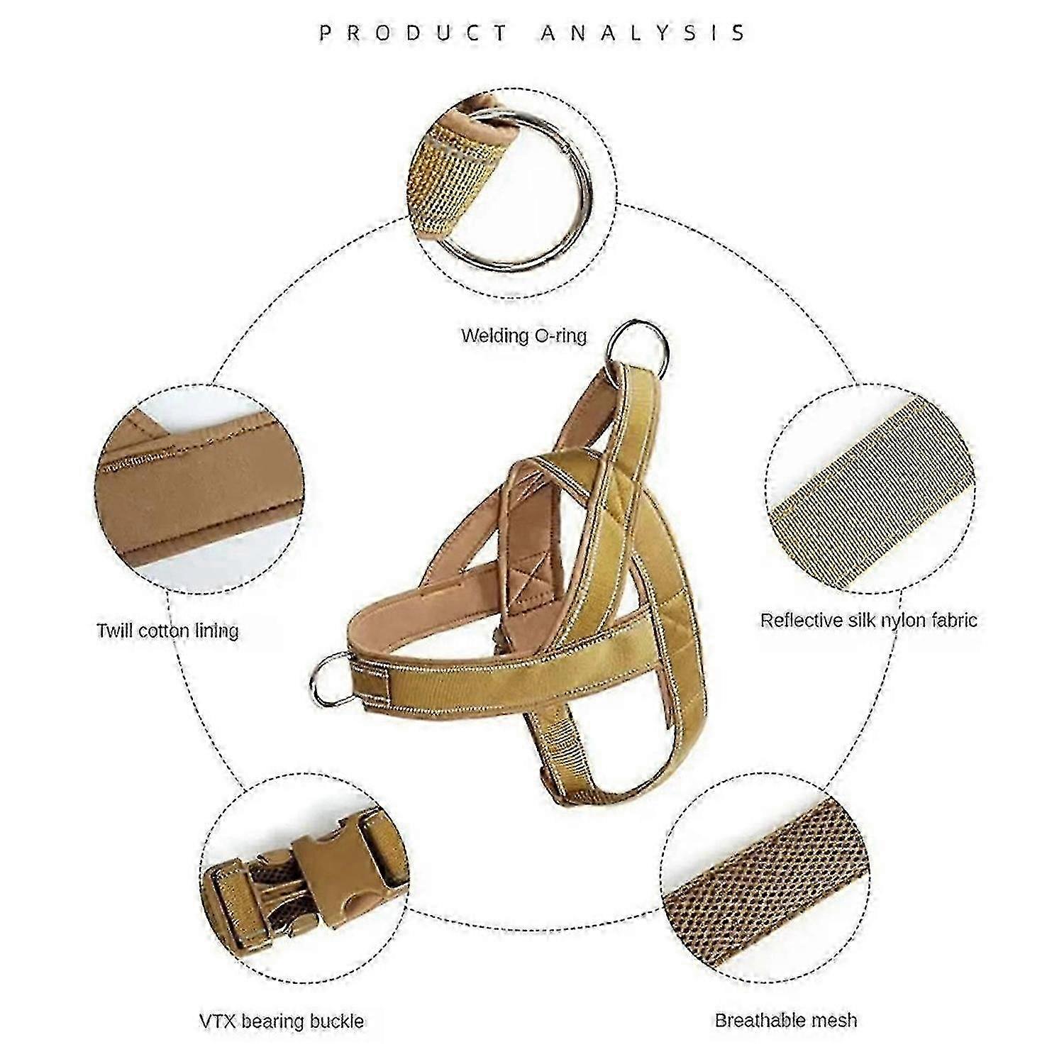 Adjustable Reflective No-Pull Dog Harness
