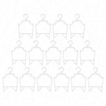 15Pcs White Plastic Dog Clothes Hangers Durable Set for Clothing Storage
