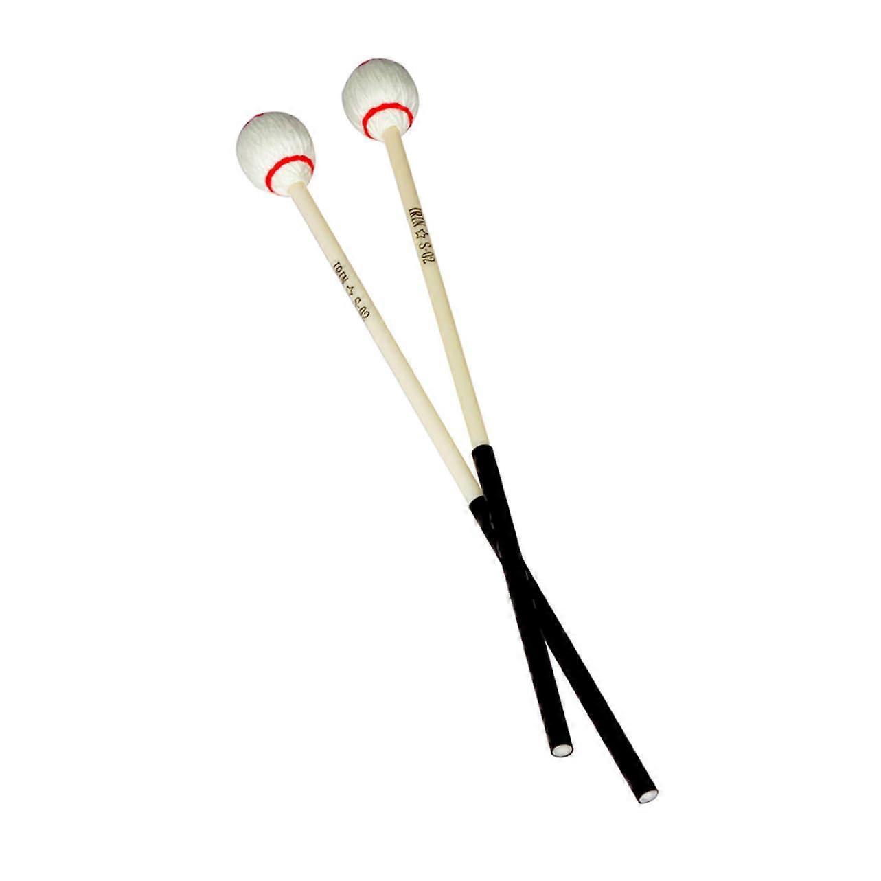Marimba Mallets Pair Durable Construction Smooth Comfort Grip Beginner Friendly Percussion Mallets
