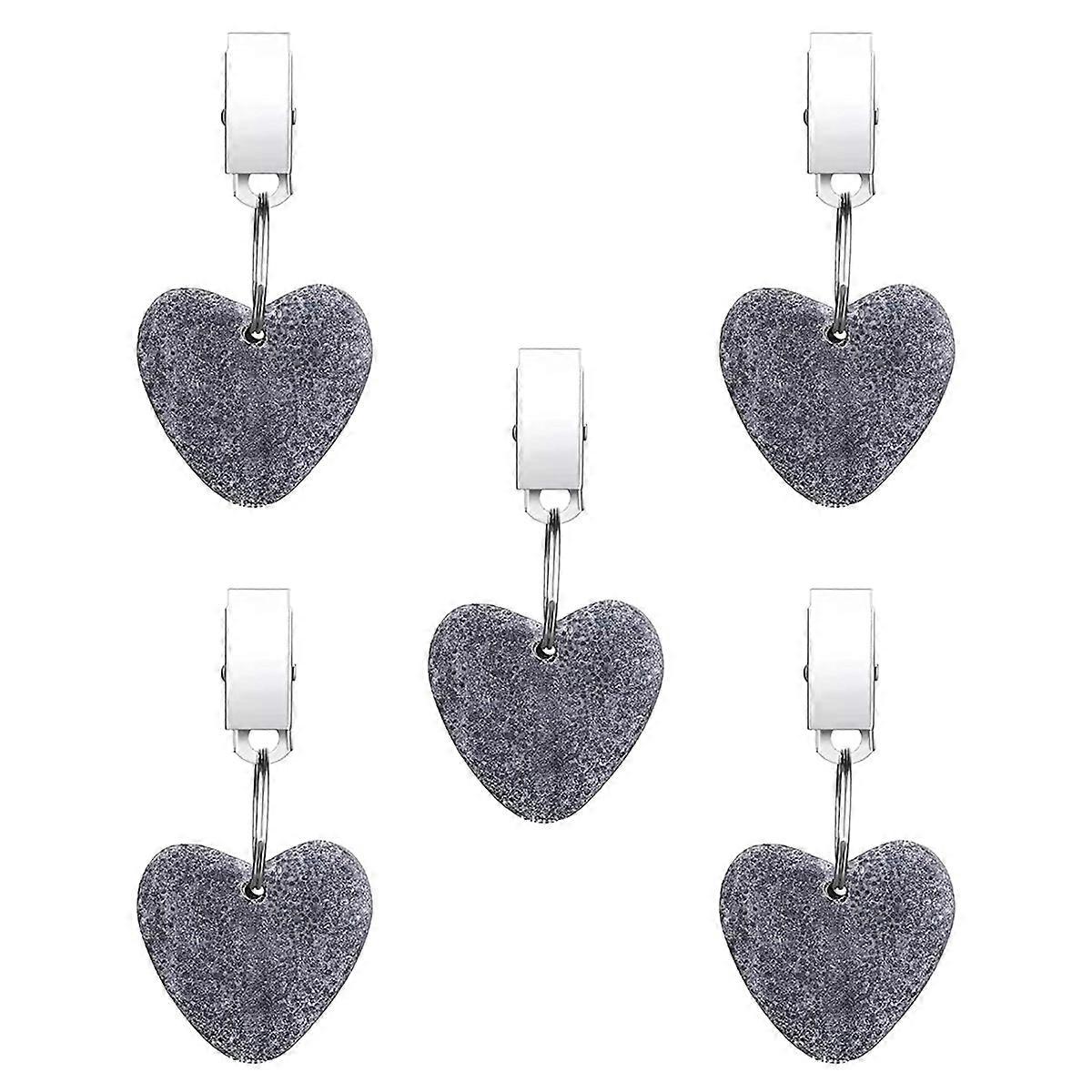 Heart-Shaped Marble Tablecloth Weights, Windproof Portable Decor