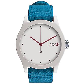 Naak Lea Cream Unisex analoge quartz horloge met nylon armband 017-NLEA-CRE