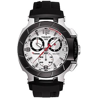 Tissot t-race watch cr.cor.ng. Quartz Analog Man Watch with T0484172703700 Rubber Bracelet