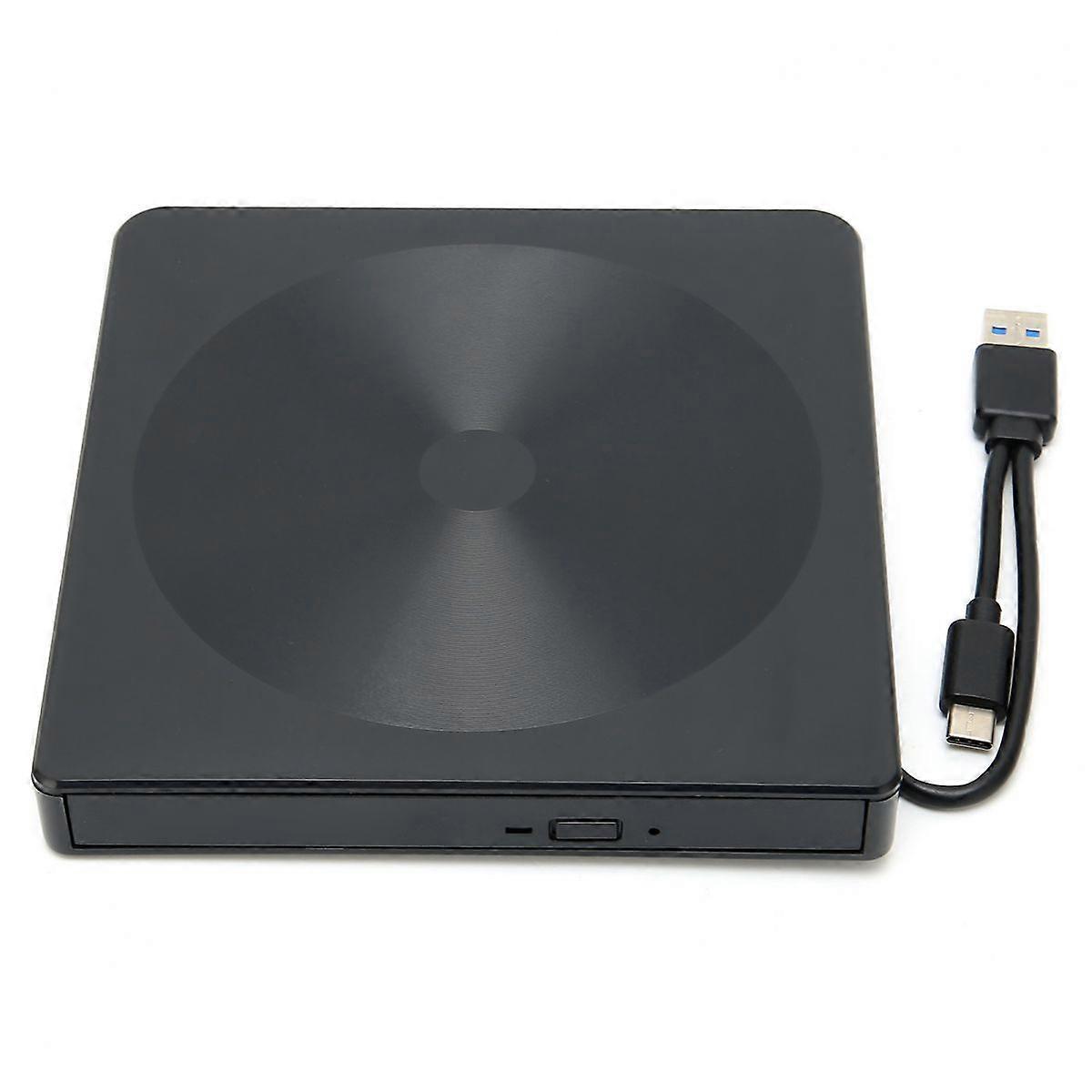 High-Speed Portable CD/DVD Burner Compatible with Windows Mac Linux