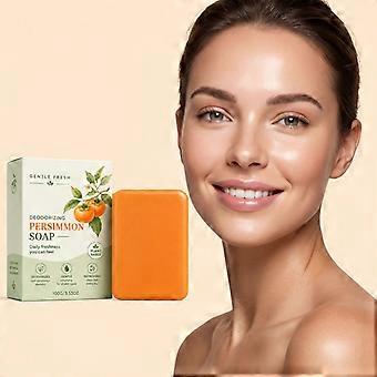 Persimmon Cleansing Bar Soap 100g for Hands and Body Daily Wash with Fresh Skin Feel