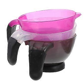 3pcs Professional Hair Dye Mixing Bowl Set with Ergonomic EasyClean Handle for Salon and Home