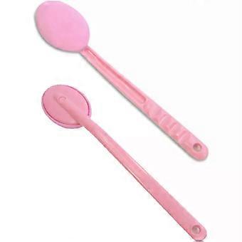 Badebürste mit langem Griff, angenehmer Haptik, zufälliger Farbe, mit Mikrofaser und ABS-Material. Multifunktionale Körperbürste für Massage und Baden, geeignet für den Familiengebrauch.