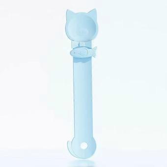 Easy Squeeze Cat Strip Feeder, Long Handle Wet Treat Dispenser, Plastic Squeezer Spoon for Cats Kittens, No Mess Feeding Tool
