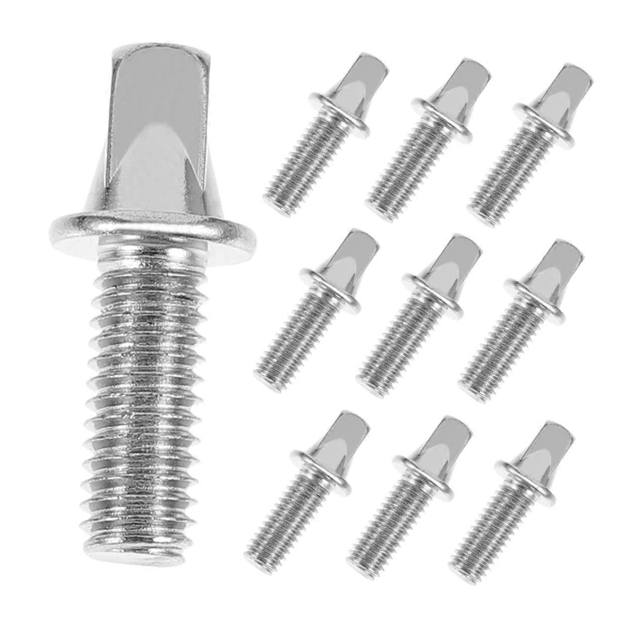 Drum Lug Screws Set 10pcs Durable Metal Mounting Hardware for Secure MultiDrum Replacement
