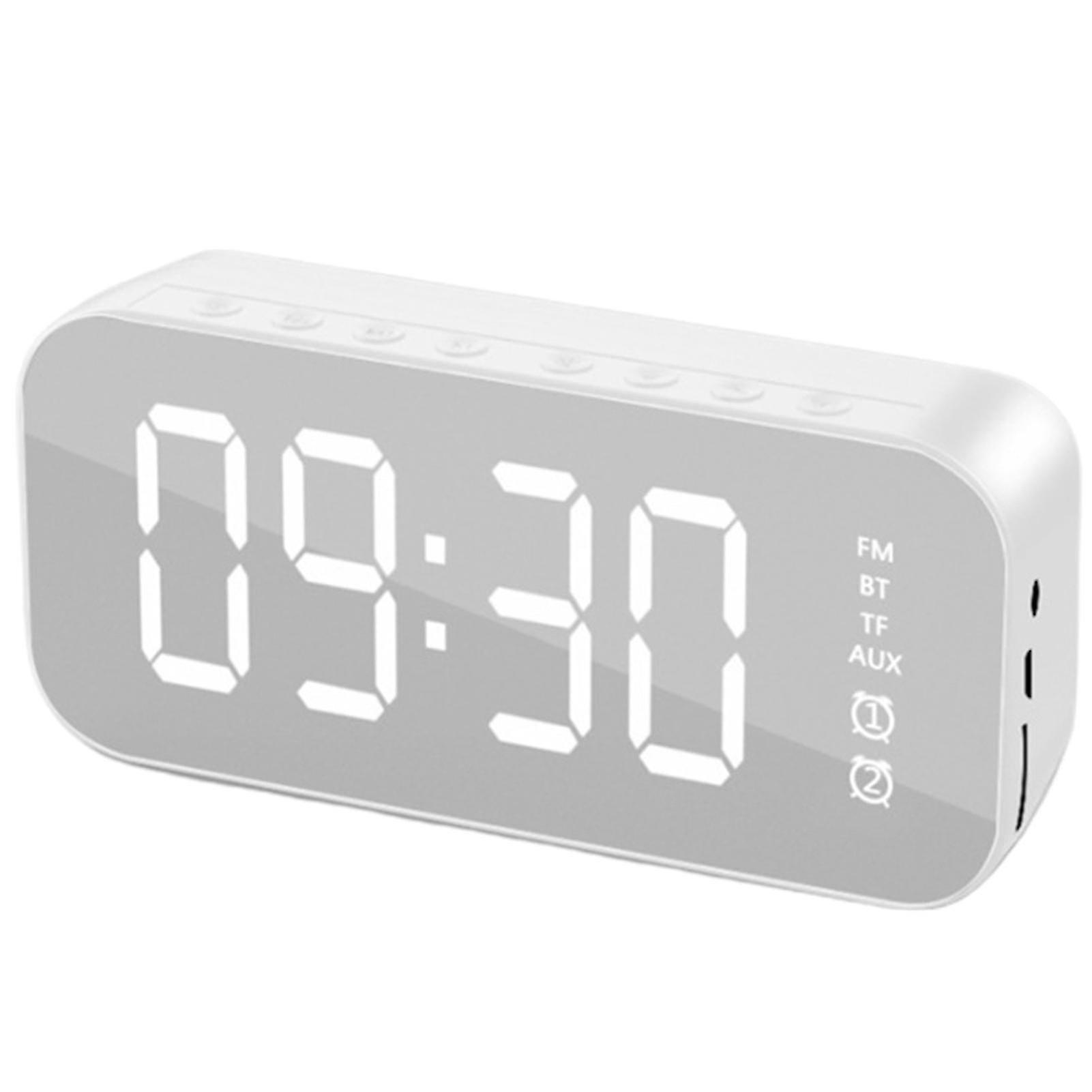 Multifunctional Stereo Bluetooth Compatible Speaker With Alarm Clock Time Display Fm Radio For Home