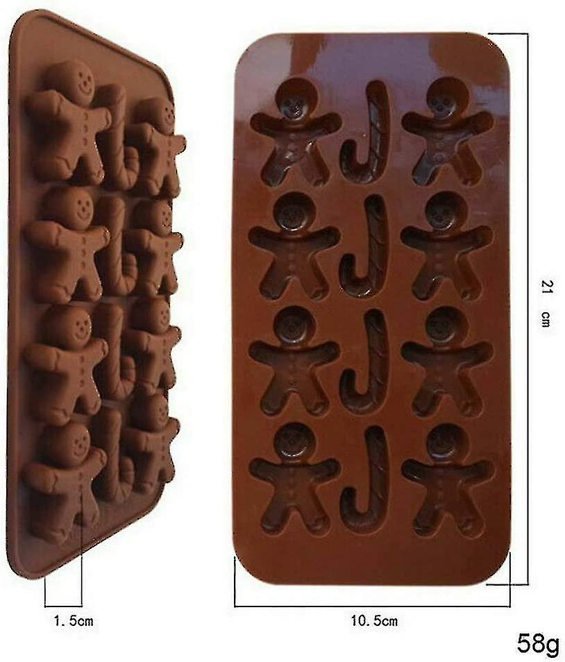 Silicone Chocolate Mold Christmas Candy Biscuit Baking Supplies Cake Decoration Tools Ice Cube Trays