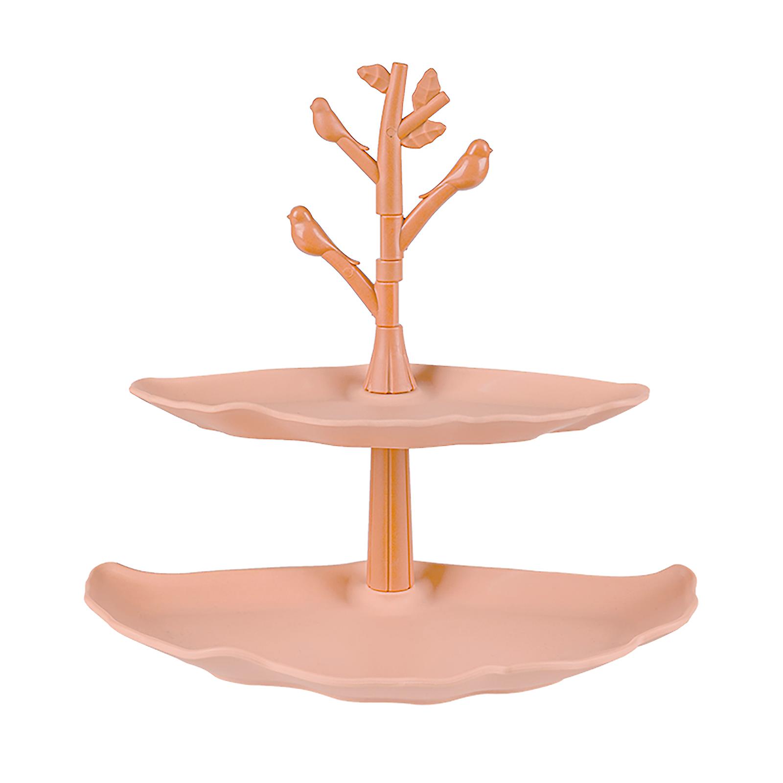 2 Tiers Serving Tray Plate Storage Rack Removable Multifunctional Dessert Display Stand,100% Brand New