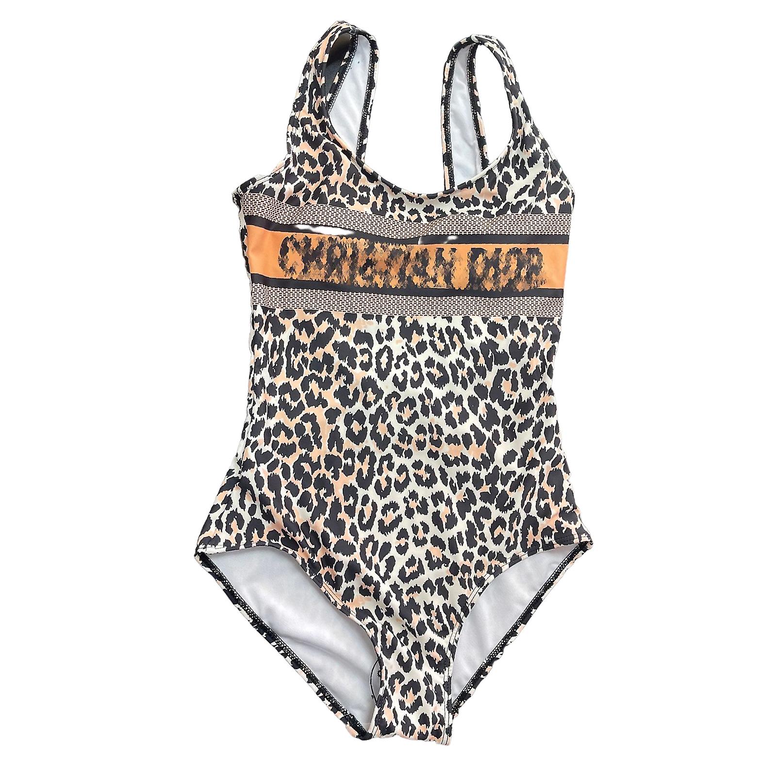 Women's Bathing Suit Swimwear Round Neck Printed High Elastic Swimsuit For Summer Beach Basics Wear