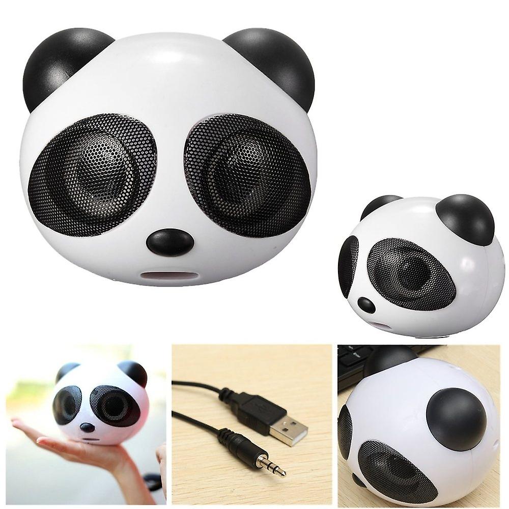 Multimedia Portable USB Mini Digital Square 3.5mm Wired Super Bass Stereo Speaker for Panda,Subwoofe