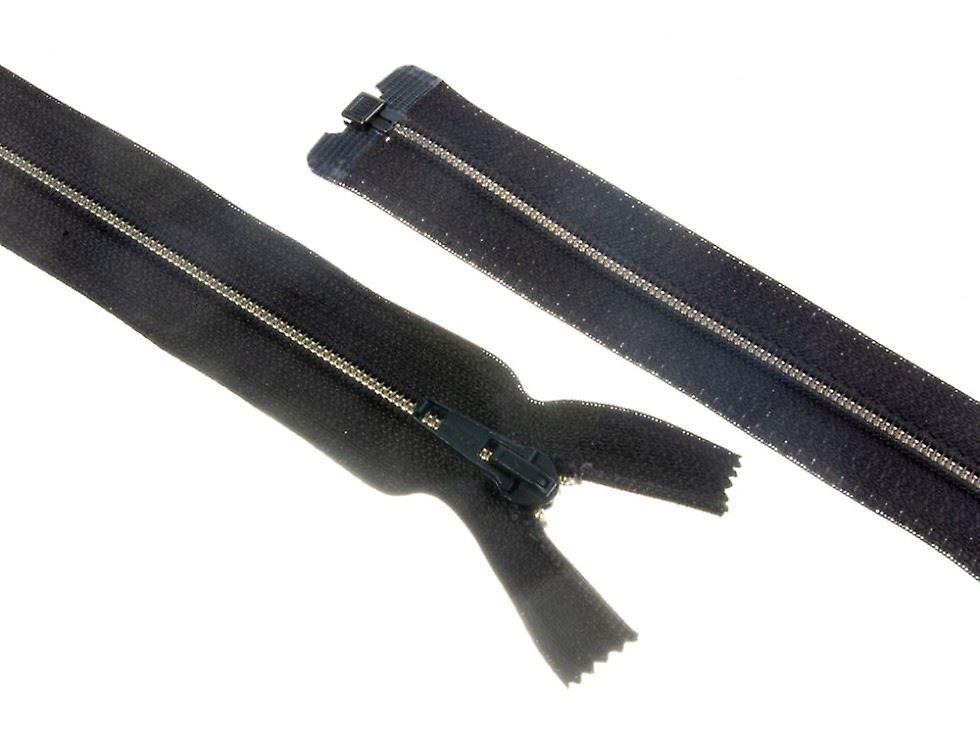 Minerva Nylon Open End Coat Zips Dark Grey - 45 cm - each