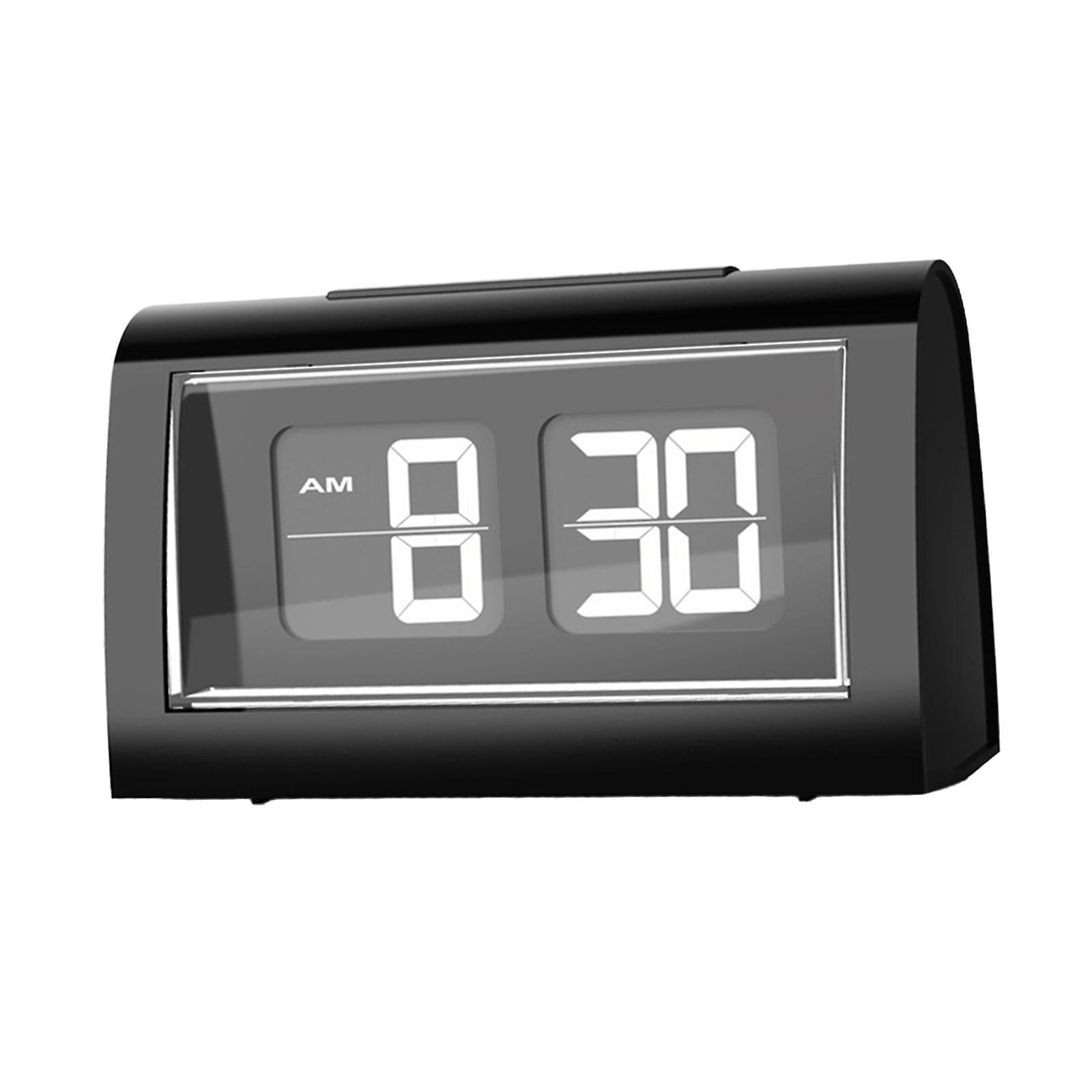 Auto Flip Digital Alarm Clock Large Display Bedroom Homes Flip Desk Clock