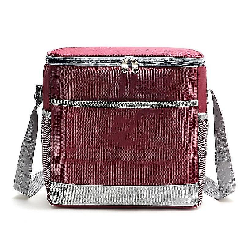 Household Storage Bags 40*23*27cm Large Capacity Insulation Lunch Box Portable Oxford Cloth Lunch Cooler Bag Bag Red