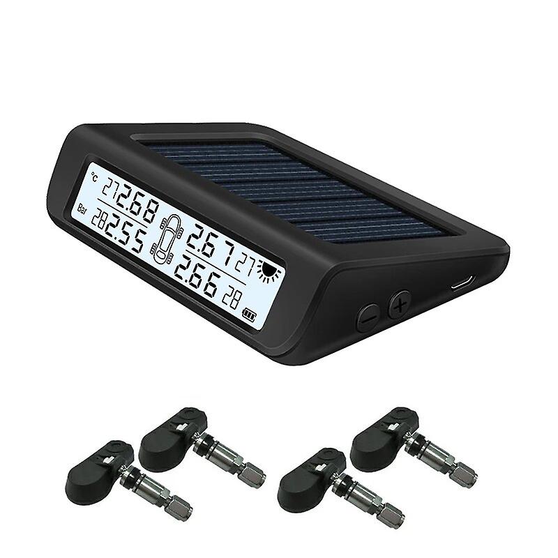 Carued U802 Auto Wireless Universal Tpms Tire Pressure Sensor Tire Pressure Monitoring System With Usb Socket Show Temperature