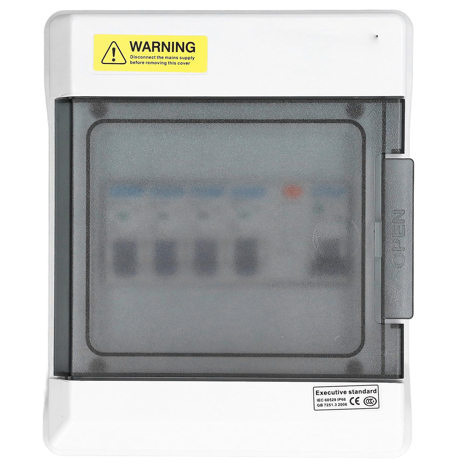4-way Mini RCD, Leakage Protection, 63A 30mA RCD Fuse Board + 4 Circuit Breakers (6A + 2 x 16A + 32A) AU 230V