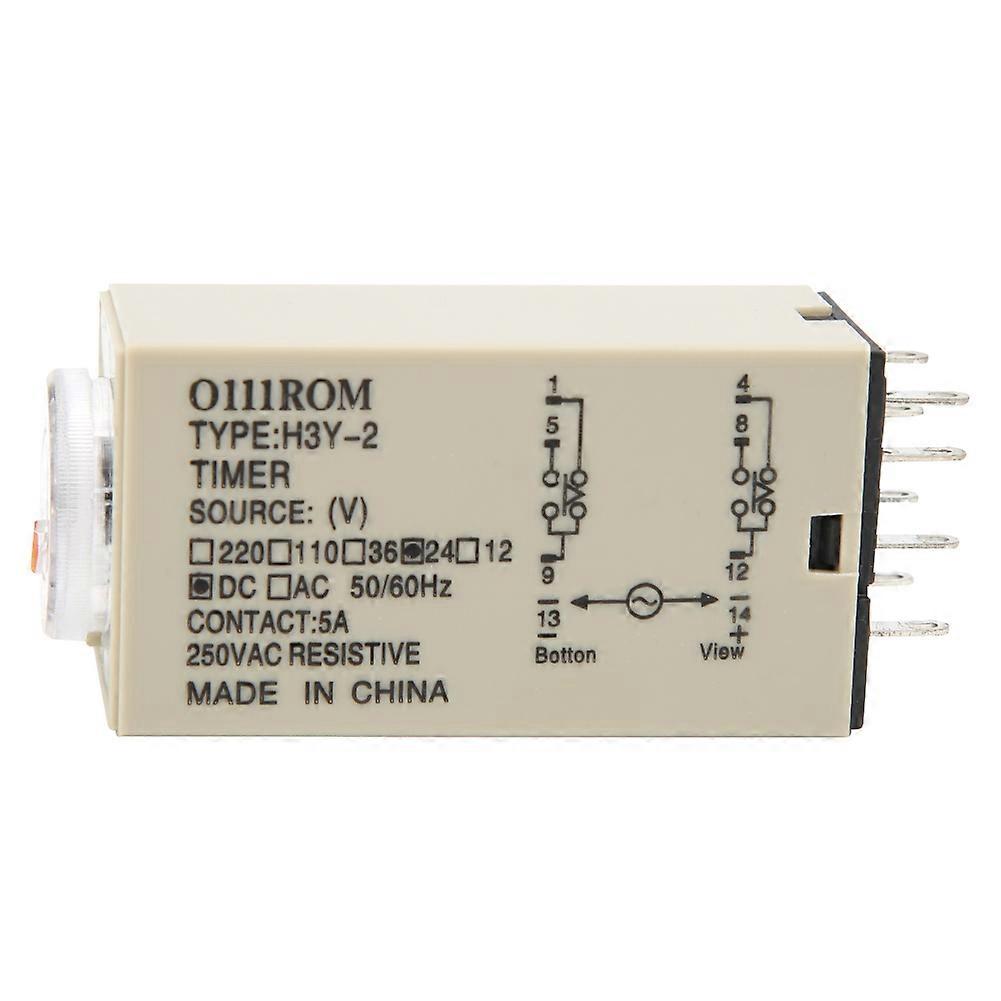 H3Y-2 8-Pin 24VDC Delay Timer Relay 0-60min 5A Dial Type