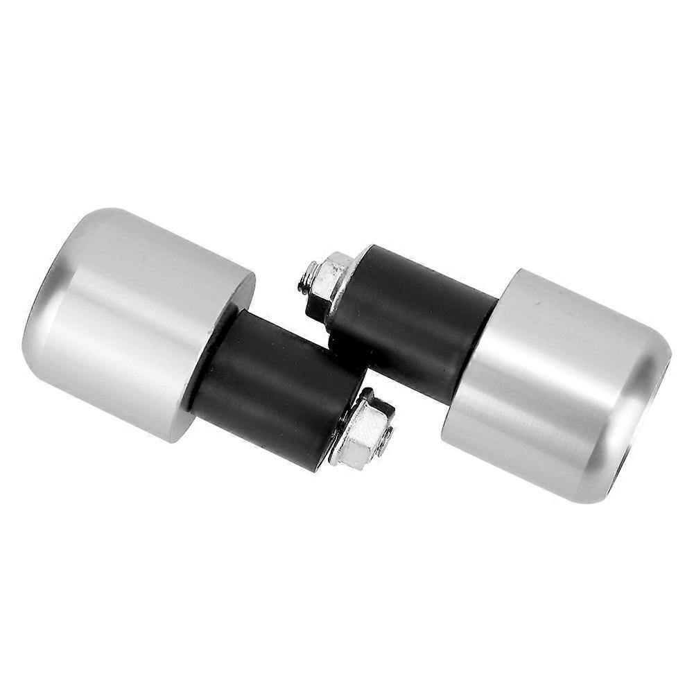 2Pcs Motorcycle Modification Accessory Handle Bar End Plug for 22mm Diameter Handlebar (Silver)