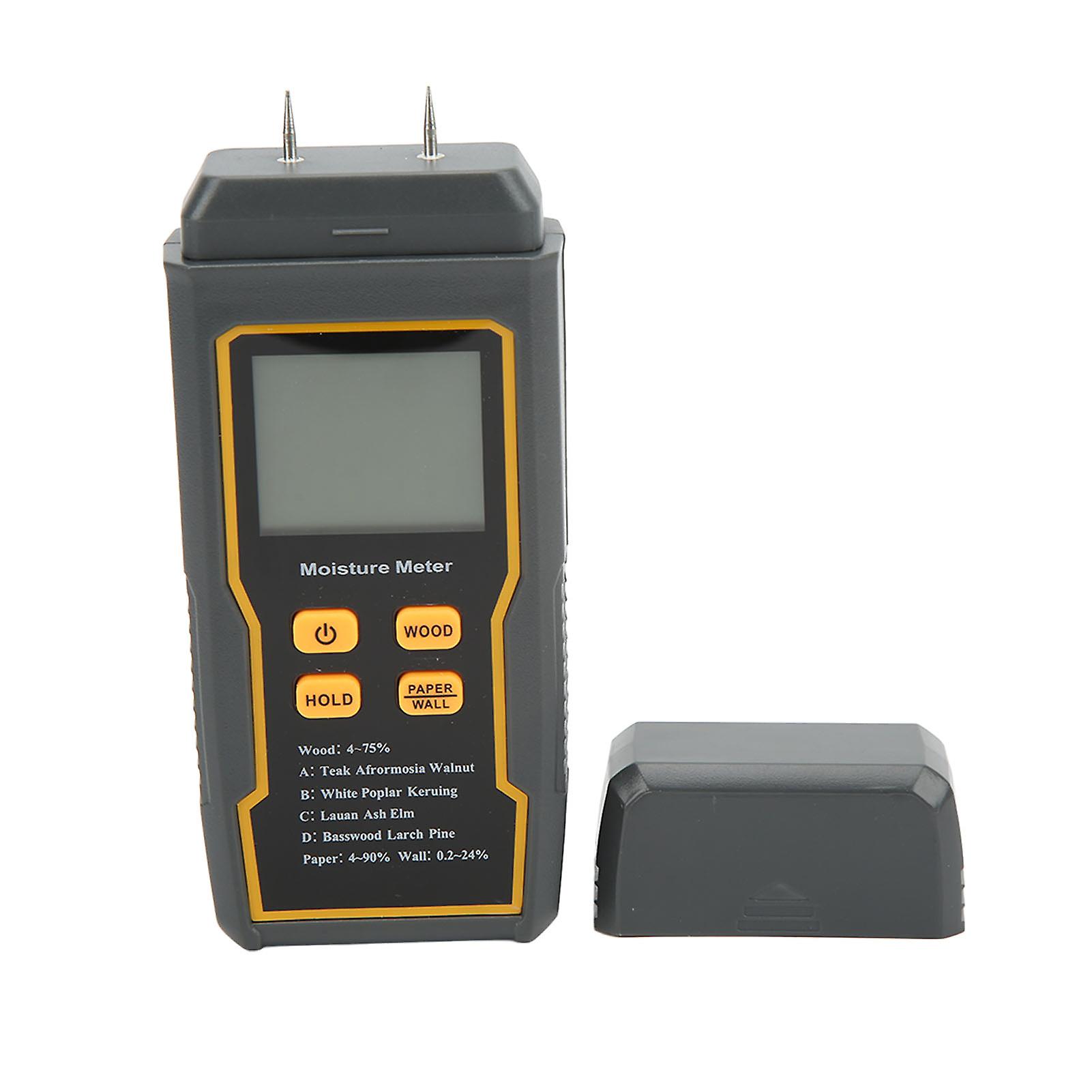 Pin Type Digital Moisture Meter 4 Measurement Modes Backlight LCD Display Auto Power Off for Wood Paper Wall Floor2 Pin