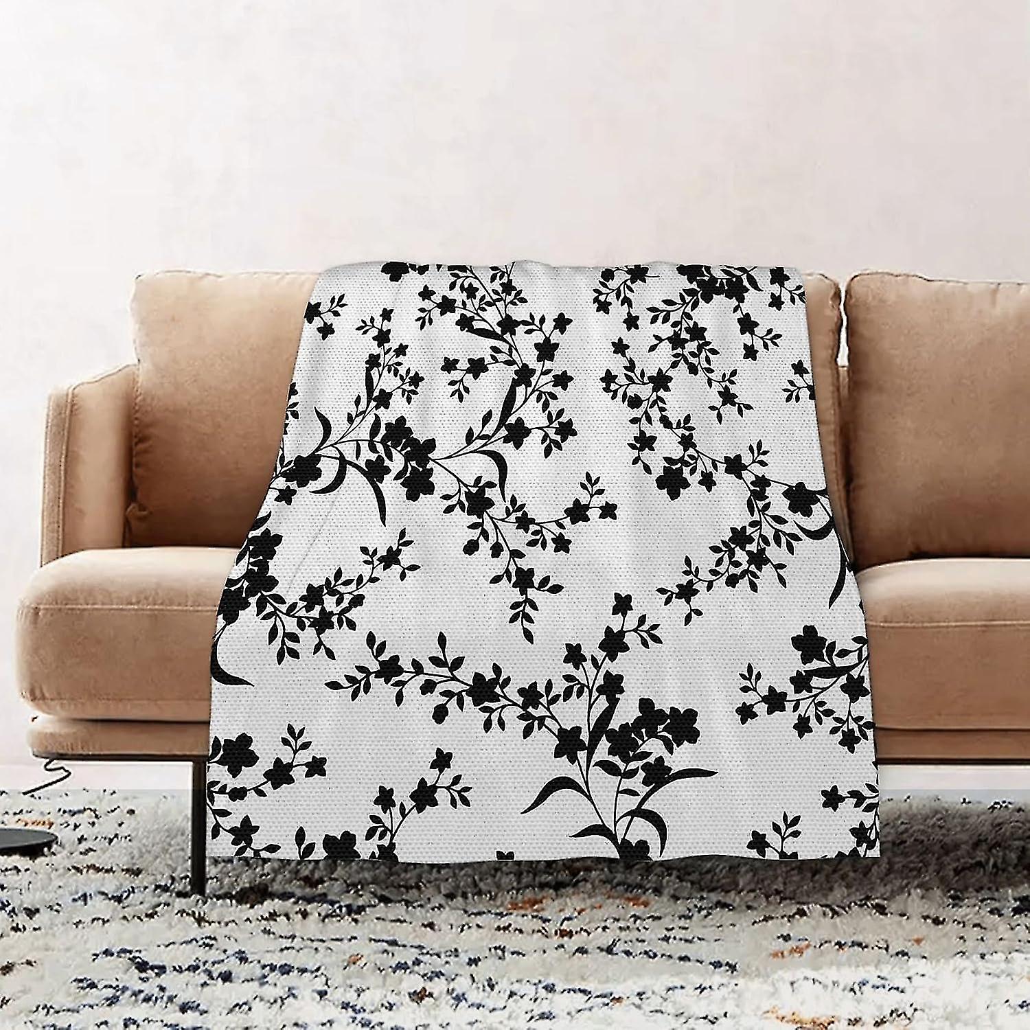 Premium Flanella Coperta Floreale Stile Vittoriano Curva Fiore