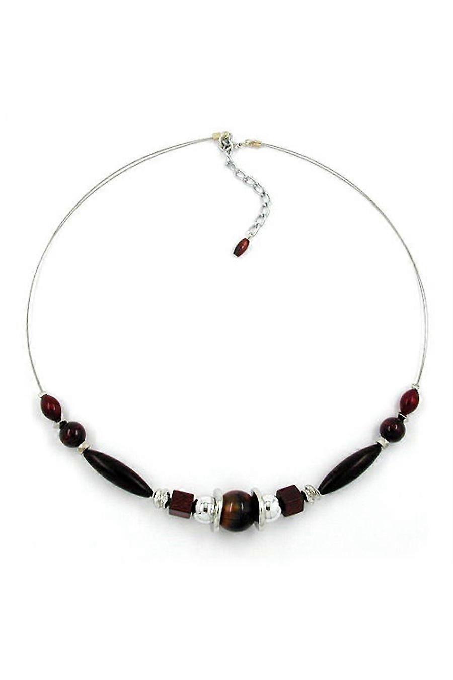 Necklace Dark Brown Silky-shiny 50cm - Gl04618