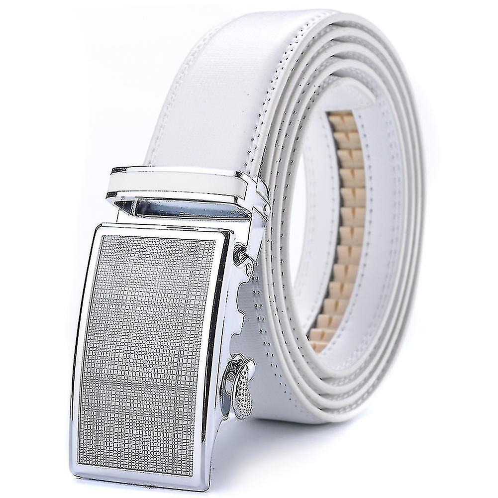 White Men's Slide Ratchet Belt