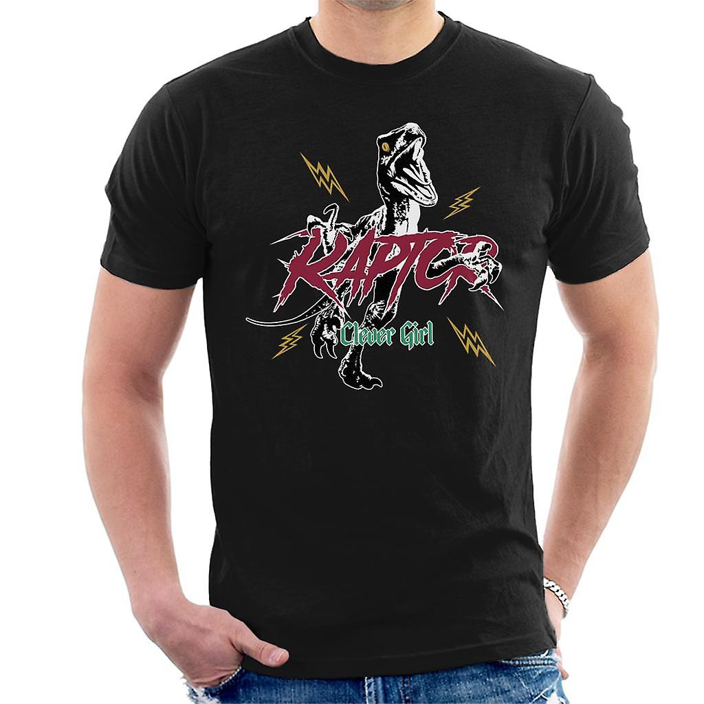 Jurassic Park Clever Girl Raptors Lightning Bolt Men's T-Shirt