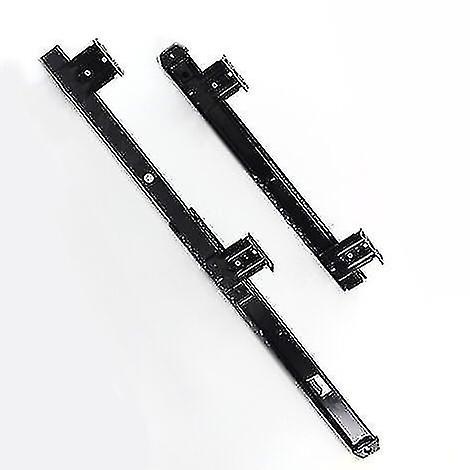 Drawer or keyboard shelf slides with ball bearings and height adjustment