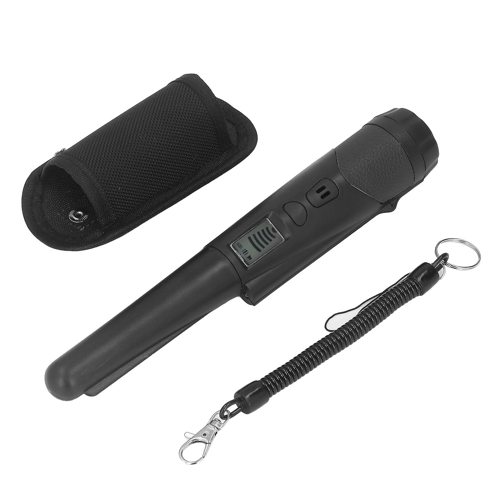Metal Detector Professional High Sensitivity Portable Handheld Metal Detector with LCD Display Flashlight Function Black