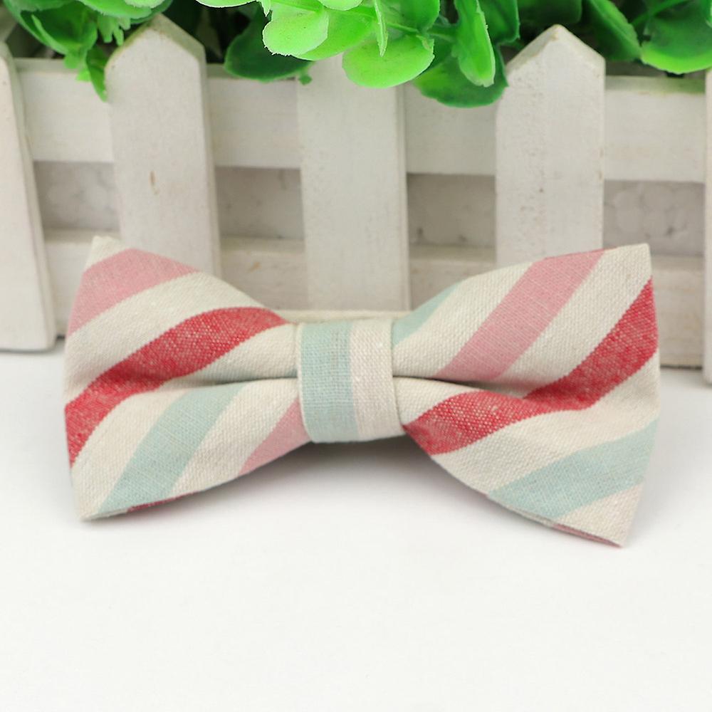 Klassisk barndräkt Flugor Baby Pojkar Randig Fjäril Mode Bomull Justerbar Barnfluga Tvåfärgad fluga