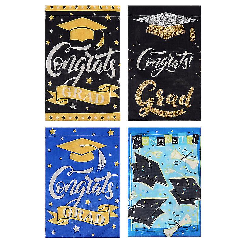4pcs Graduation Garden Flag