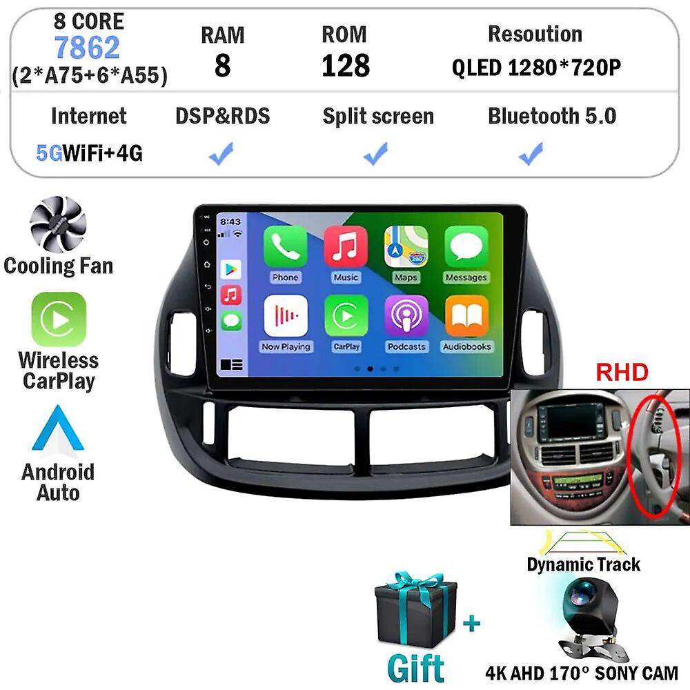 Android 13 Rhd Lhd Ips Car Media Car Audio For Toyota Estima Acr30 2000 - 2005 Auto Radio Multimedia Video Player Bt Wifi 4g Dsp
