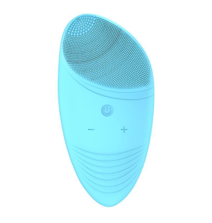 ブルーUSB充電フェイシャルクレンジング機器電動シリコンクレンジングブラシAz20276