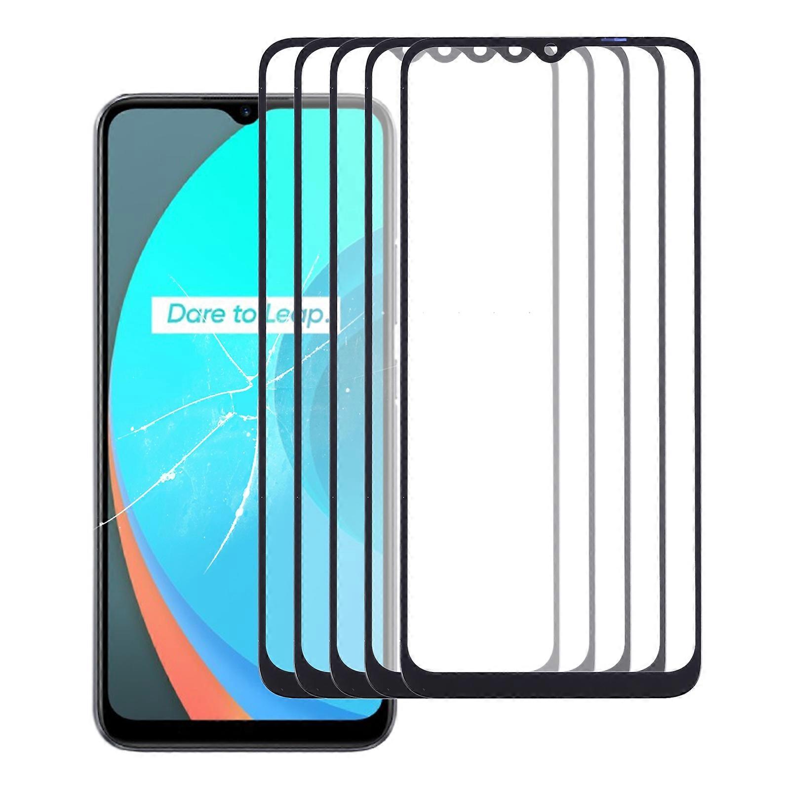 5 PCS Front Screen Outer Glass Lens for Realme C11 / C12