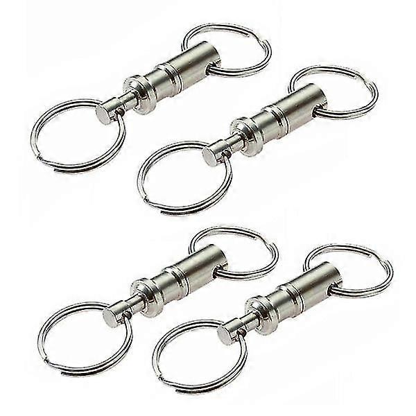 Quick Release Flexible Key Ring: Metal 4-Pack for Secure Key Storage