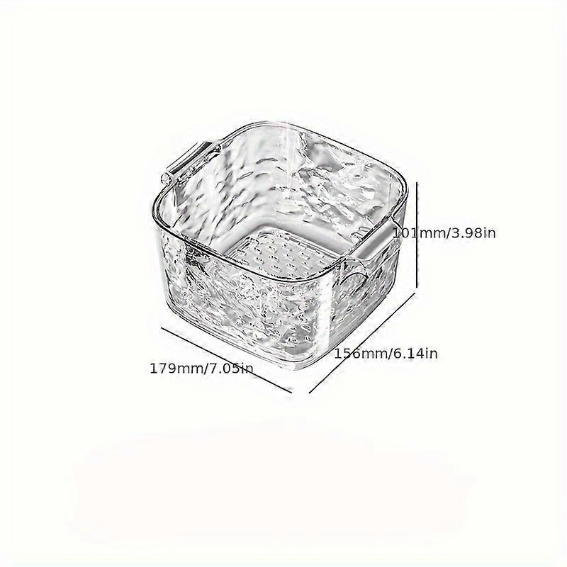 1set kitchen double-layer drain basket vegetable washing basin plastic vegetable washing basket rice washing basket fruit basin storage basket vegetab