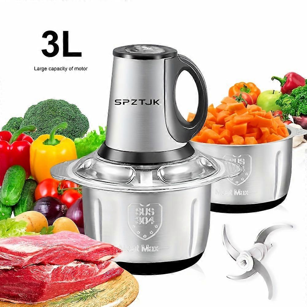 3Lハイパワーフードブレンダー、電気ブレンダー、ステンレス製ミートブレンダーフードチョッパー、肉、野菜、果物、ナッツのブレンド用フードプロセッサー