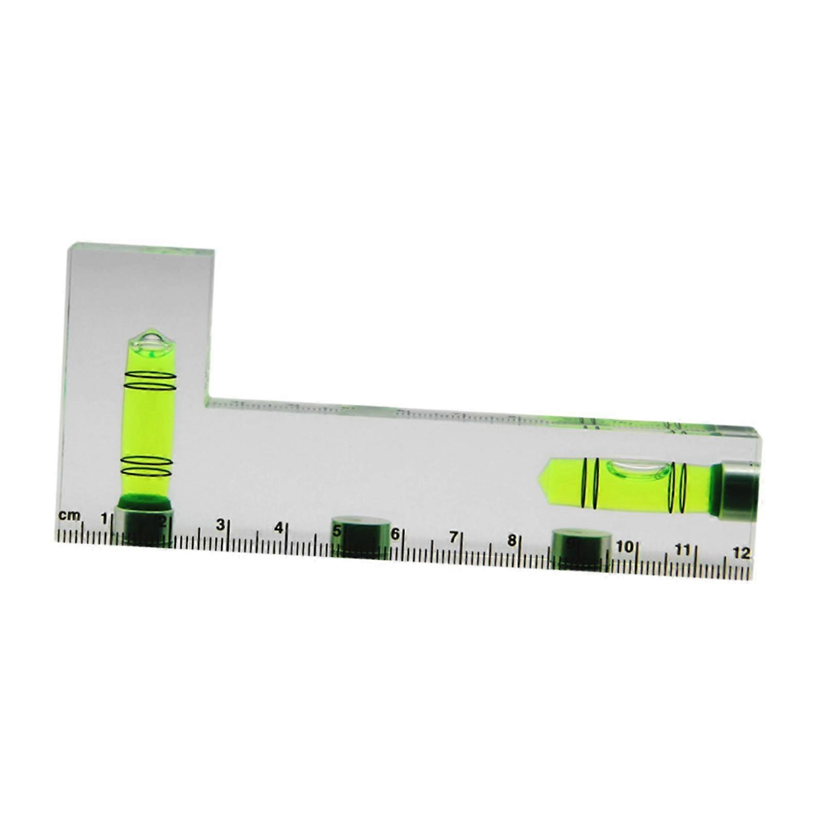 L-shaped Bubble Level Ruler Practical for Turntables Office Desktops Cameras