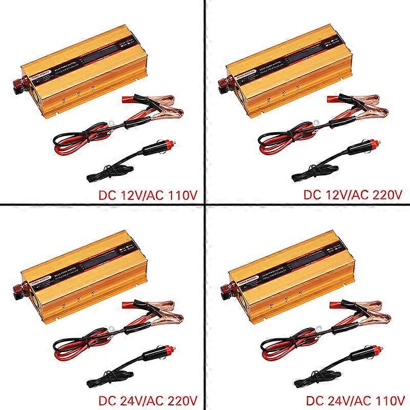 6000W Car Inverter DC 12/24V To AC 110/220V Voltage Transformer Power Converter USB Modified Sine Wave Overload Conversion