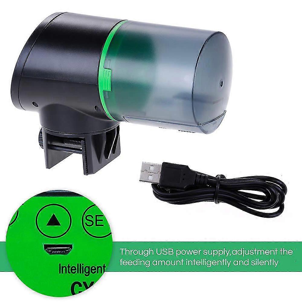 Automatisk fiskefoderferie Elektrisk automatisk fiskefoder Fiskemaddispenser Usb Genopladelig Super Mute Smart Timing Drejelig base med Lcd-skærm