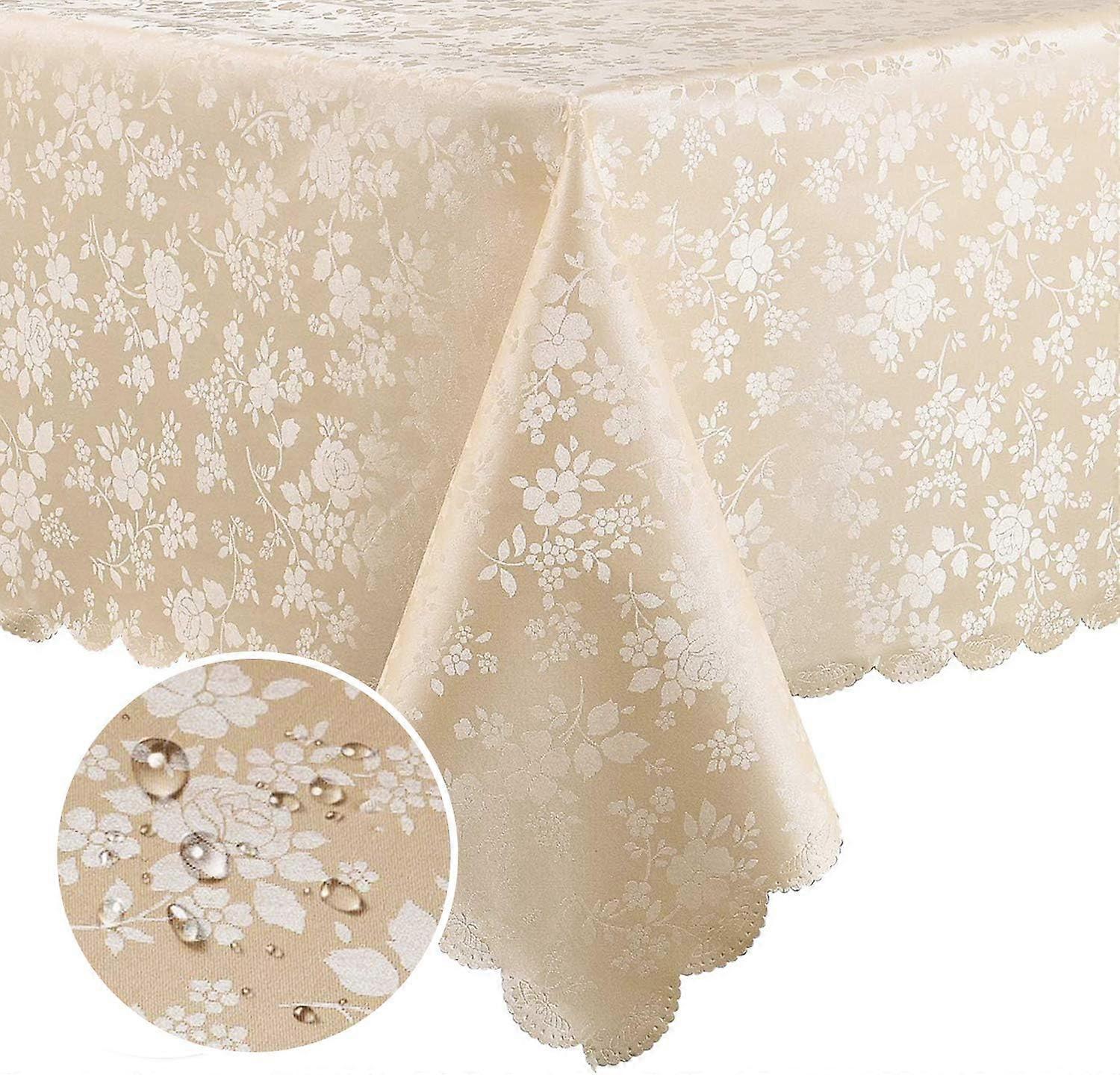 Rectangle Table Cloth, Waterproof , Wipeable Washable  Cover for  and Dining Room