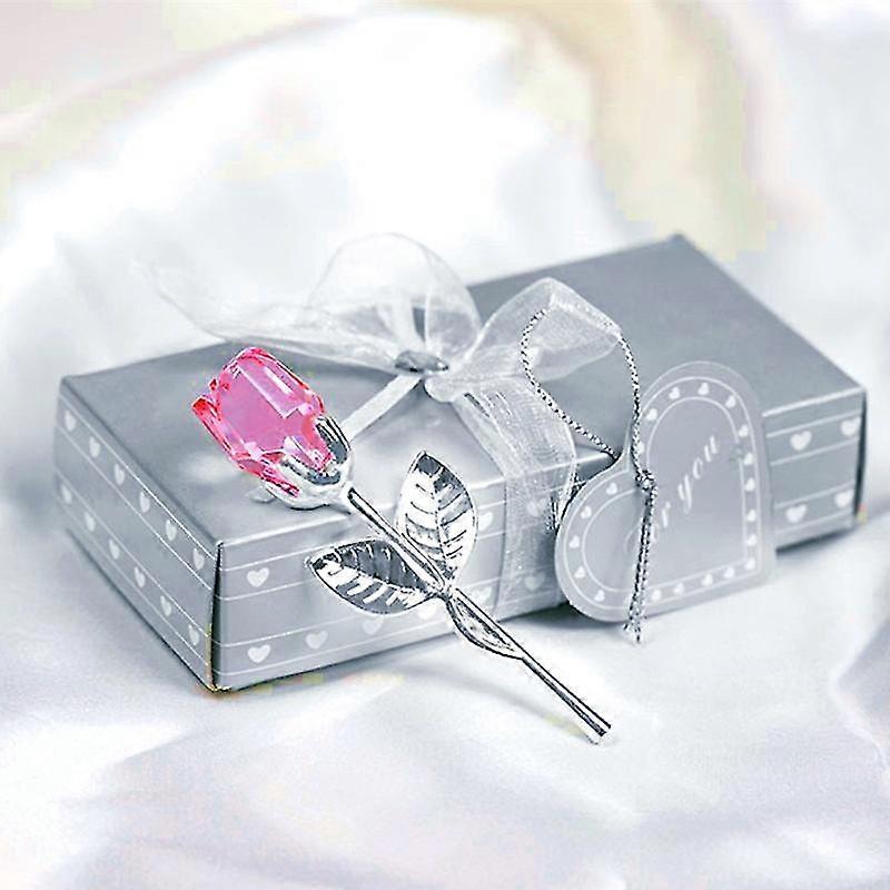 Fată iubit mini cristal floare de trandafir cadouri de nuntă oaspeți