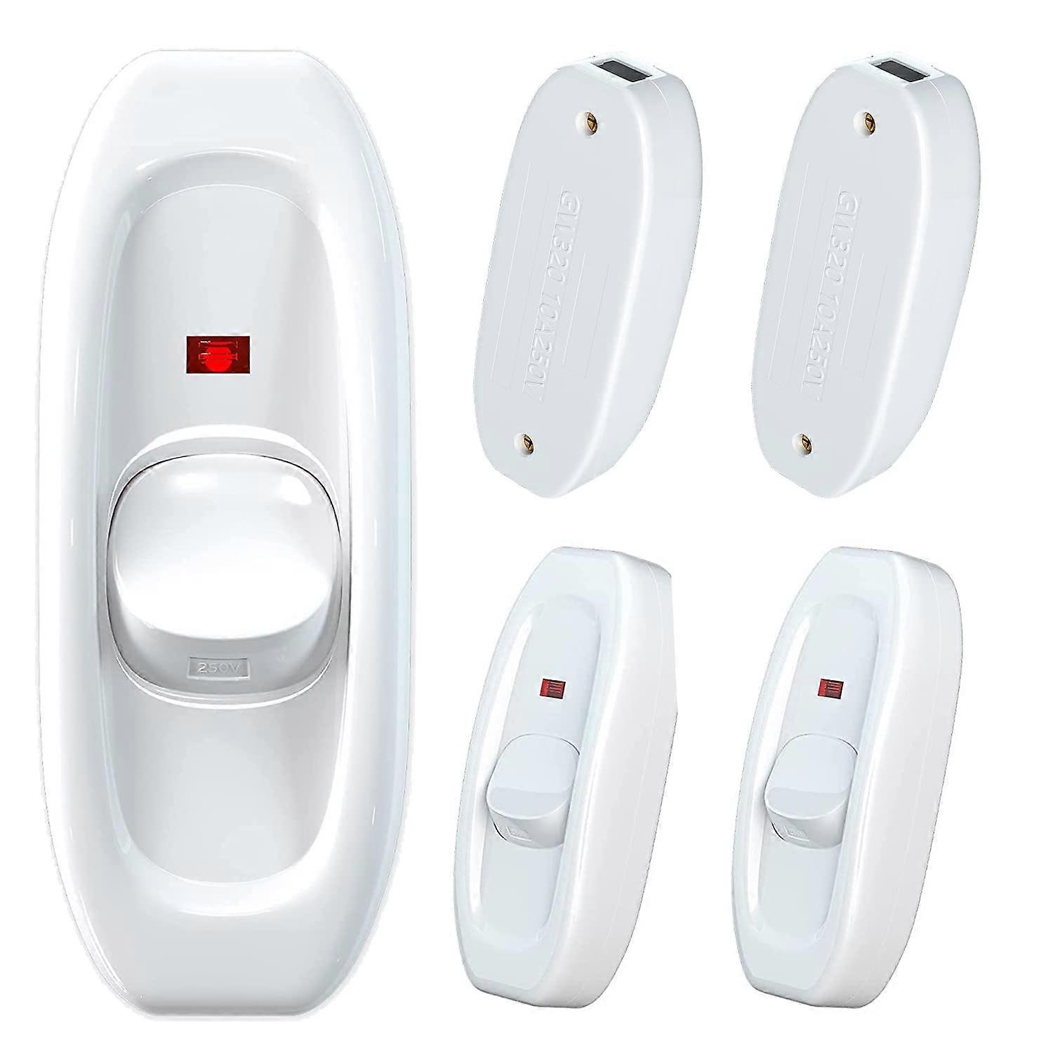 Cavo interruttore in linea AC 250V 10A On/Off con display a LED per comodino Lamp Cavo di alimentazione (5 pezzi)