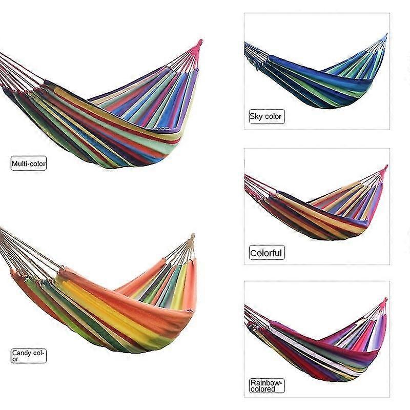 220*150cm Family Camping Outdoor Hammock Double Outdoor Hammock Thickened Anti-rollover Swing