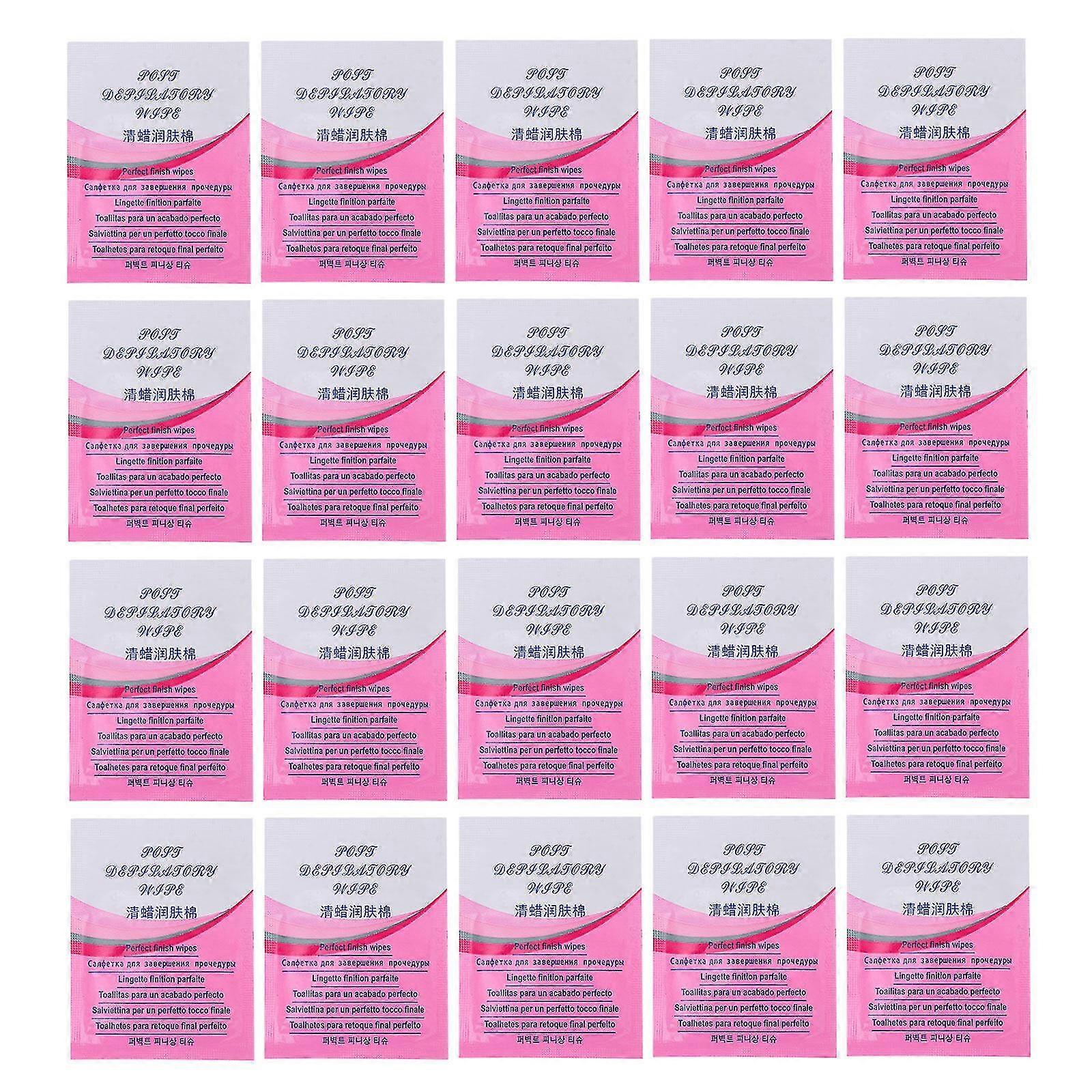 20pcs Wax Removing Wet Tissues Efficient Depilation Wax Cleaning Wet Tissues