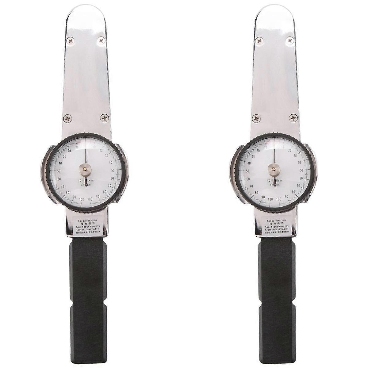 2X 0-100N.M Professional Torque Meter Dial Indicator Two-Way Hand Tool Digital Torque Wrench